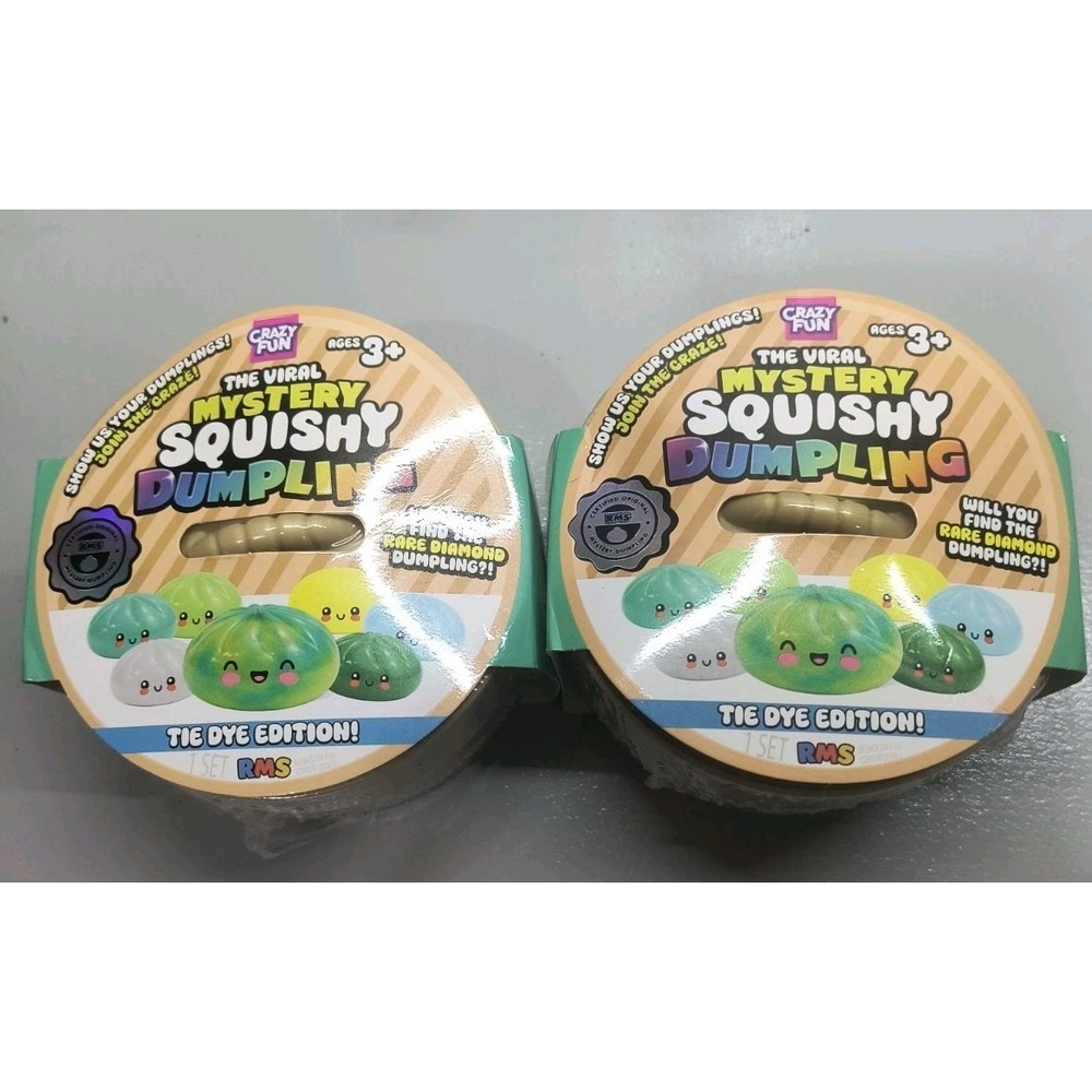 RMS Viral Crazy Fun Mystery Dumpling Squishy Tie Dye Edition lot of 2 (SEALED)
